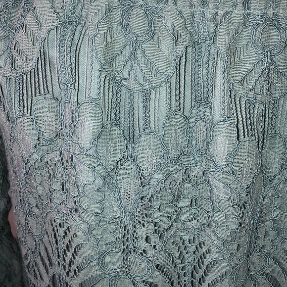 Faith & Flowers Lace Off  Shoulder 3/4 Length Sleeve Dress Size M - Picture 7 of 8